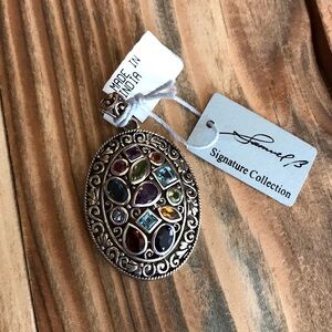Samuel B Multicolor Gemstone Pendent